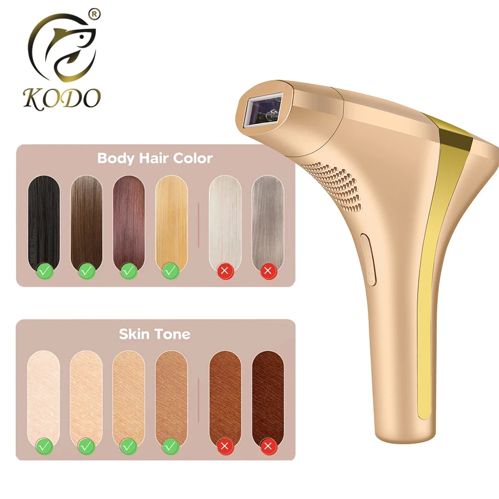 KODO 2026 High-end customization ice Laser Hair removal Laser Epilator Permanent IPL Painless Photoepilator 4 in 1 face and body