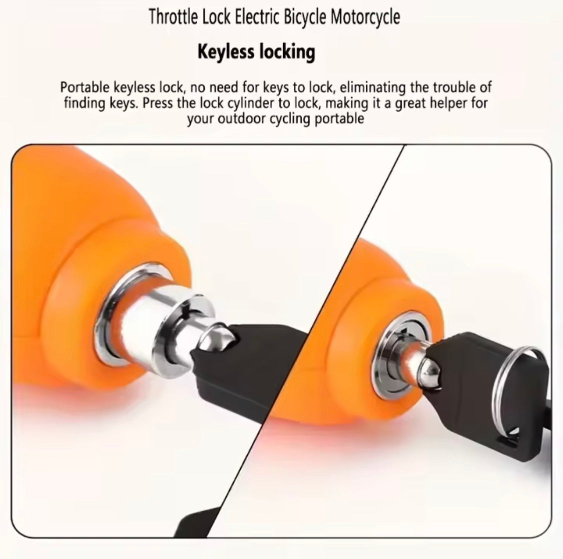 Bike Anti-Theft Brake Handlebar Lock – Bicycle, Scooter & Motorcycle Security Lock with Horn & Throttle Protection.