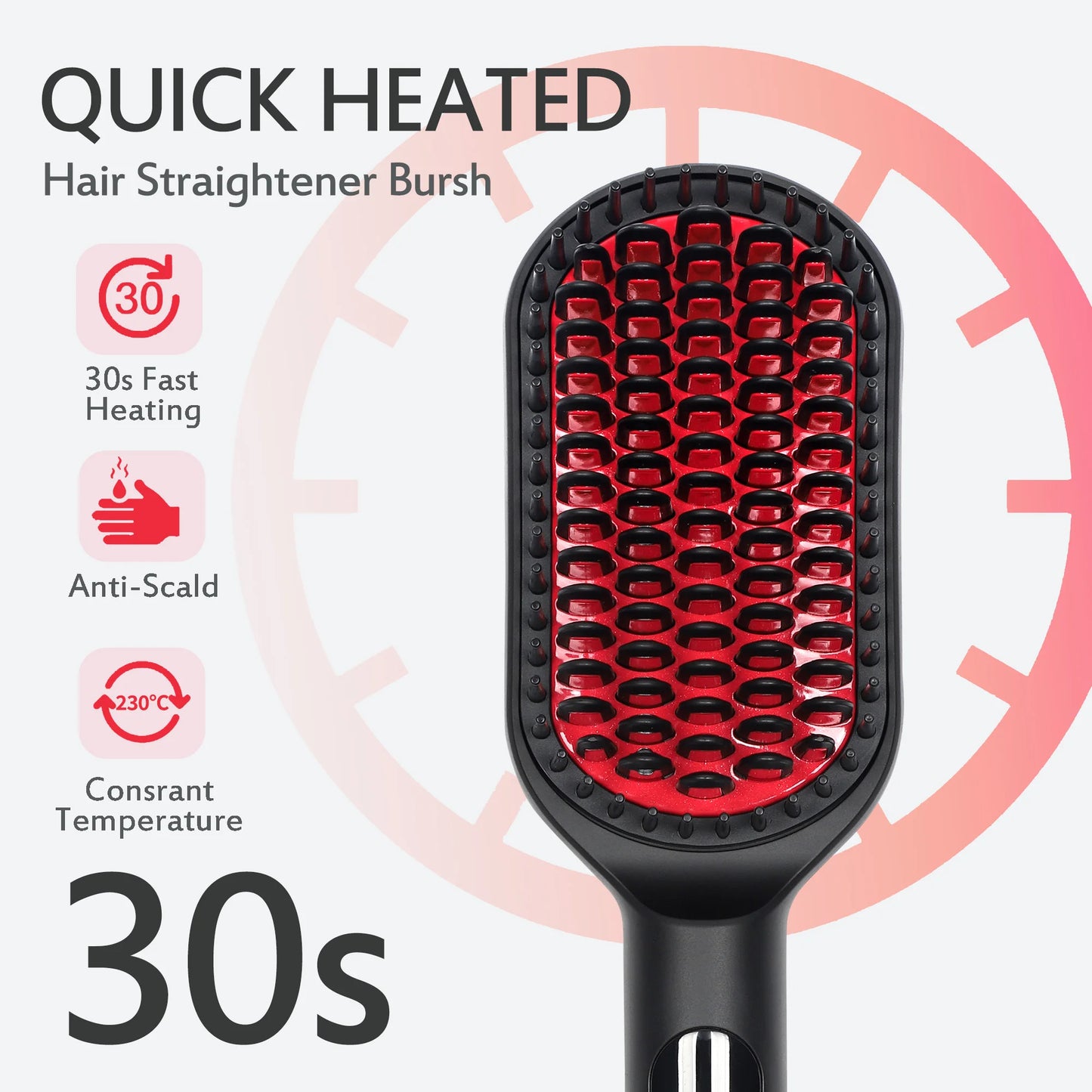 Negative Ion Hair Straightening Brush