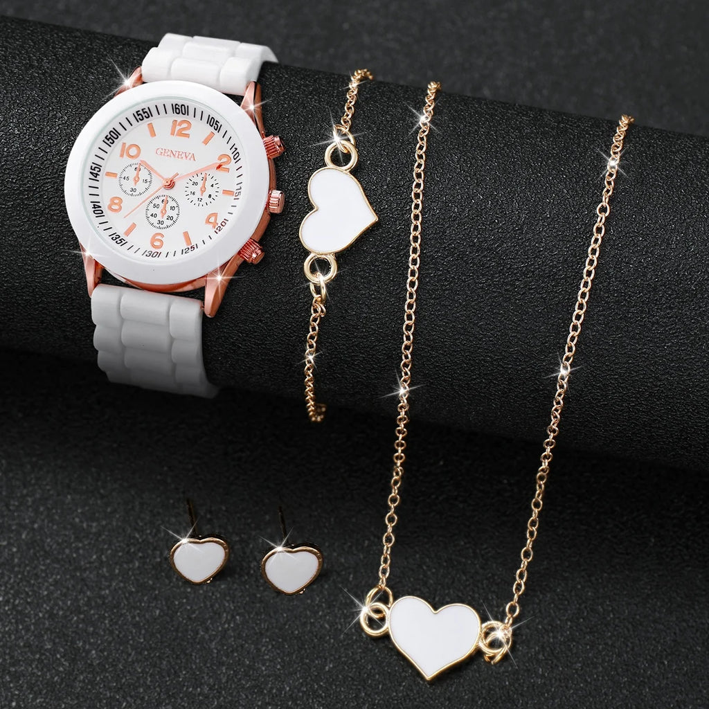 Geneva Heart Watch Set