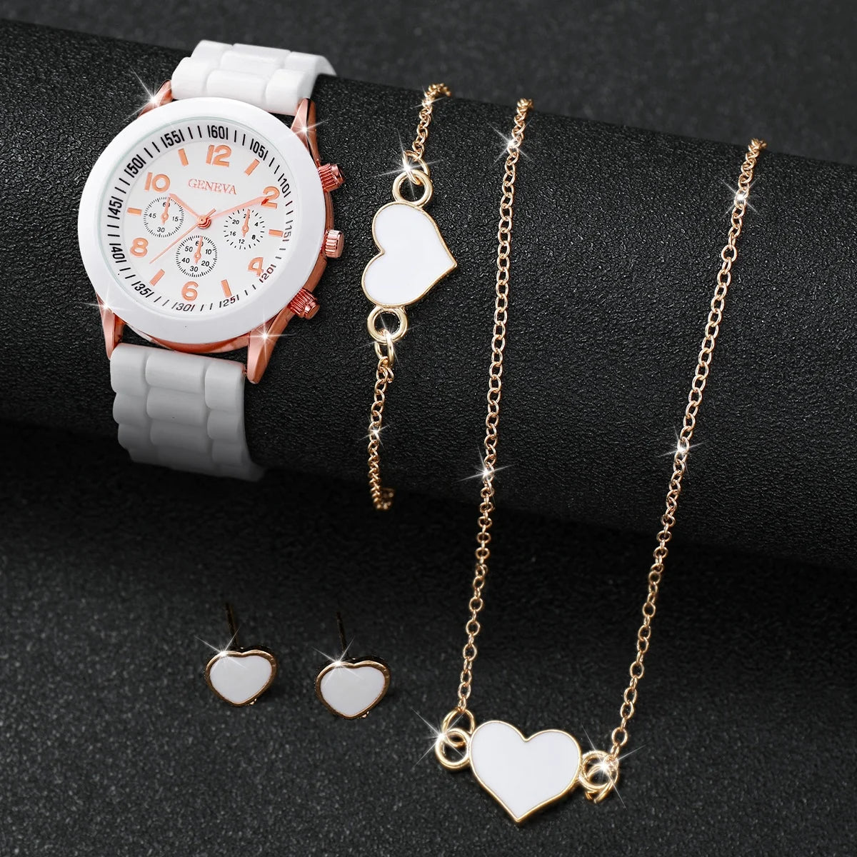 Geneva Heart Watch Set