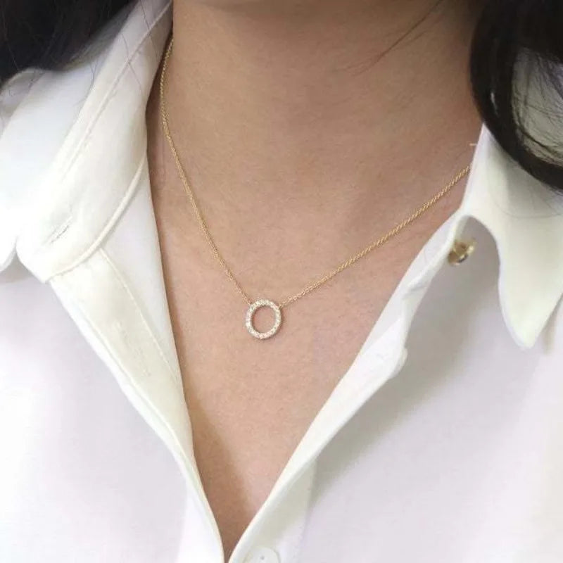 Golden Halo Necklace or Aurora Crystal Necklace