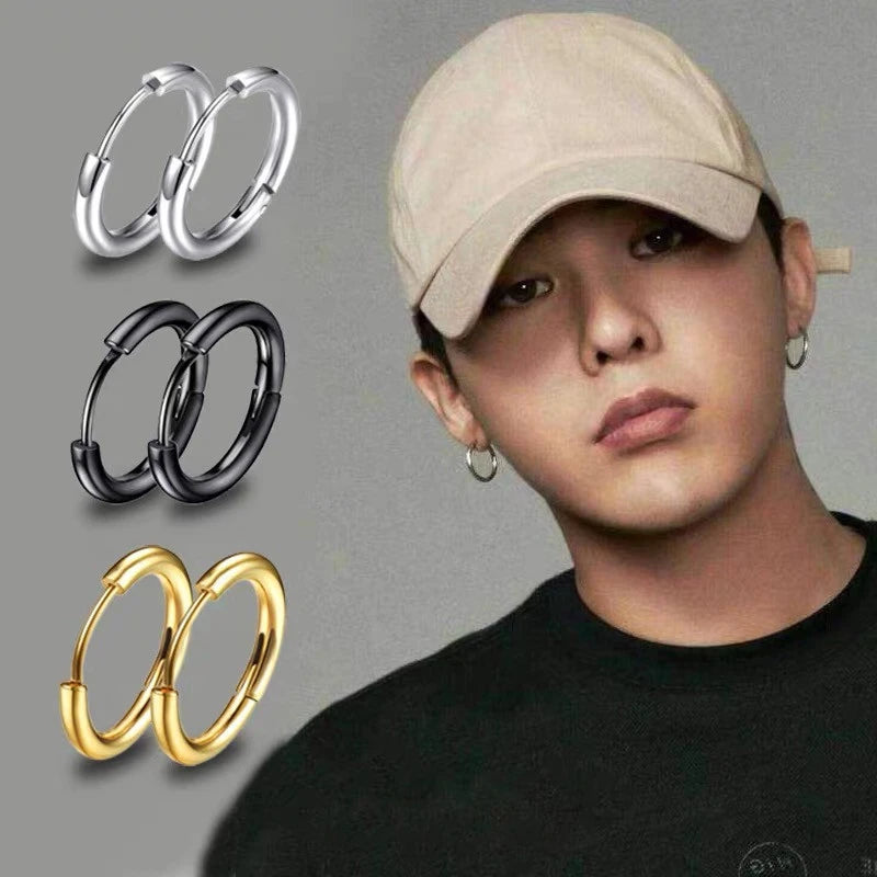 Stainless Steel Minimalist Hoop Earrings