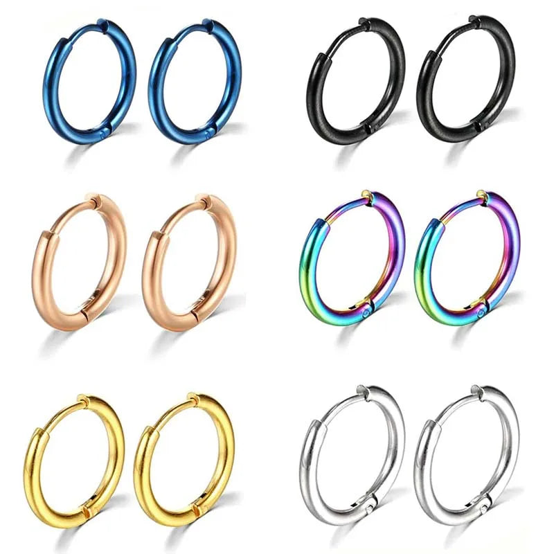 Stainless Steel Minimalist Hoop Earrings