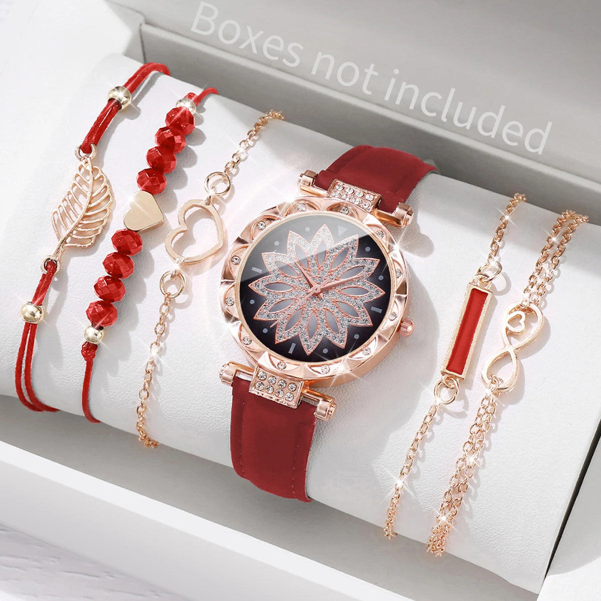 6-Piece Heart Dial Watch Set.