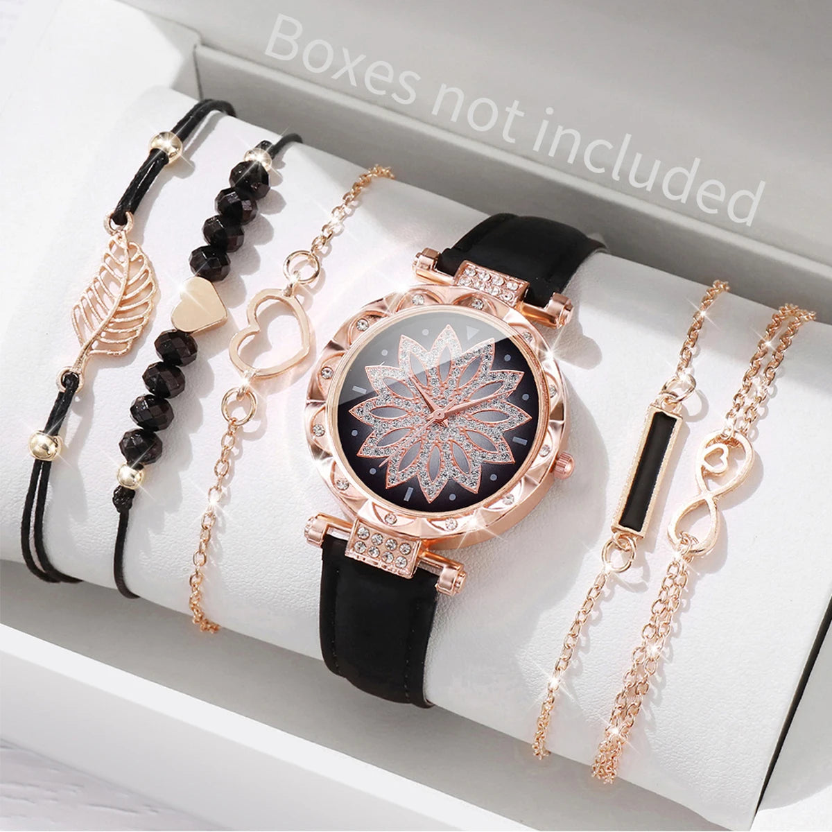 6-Piece Heart Dial Watch Set.