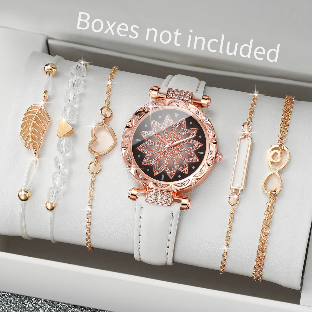 6-Piece Heart Dial Watch Set.
