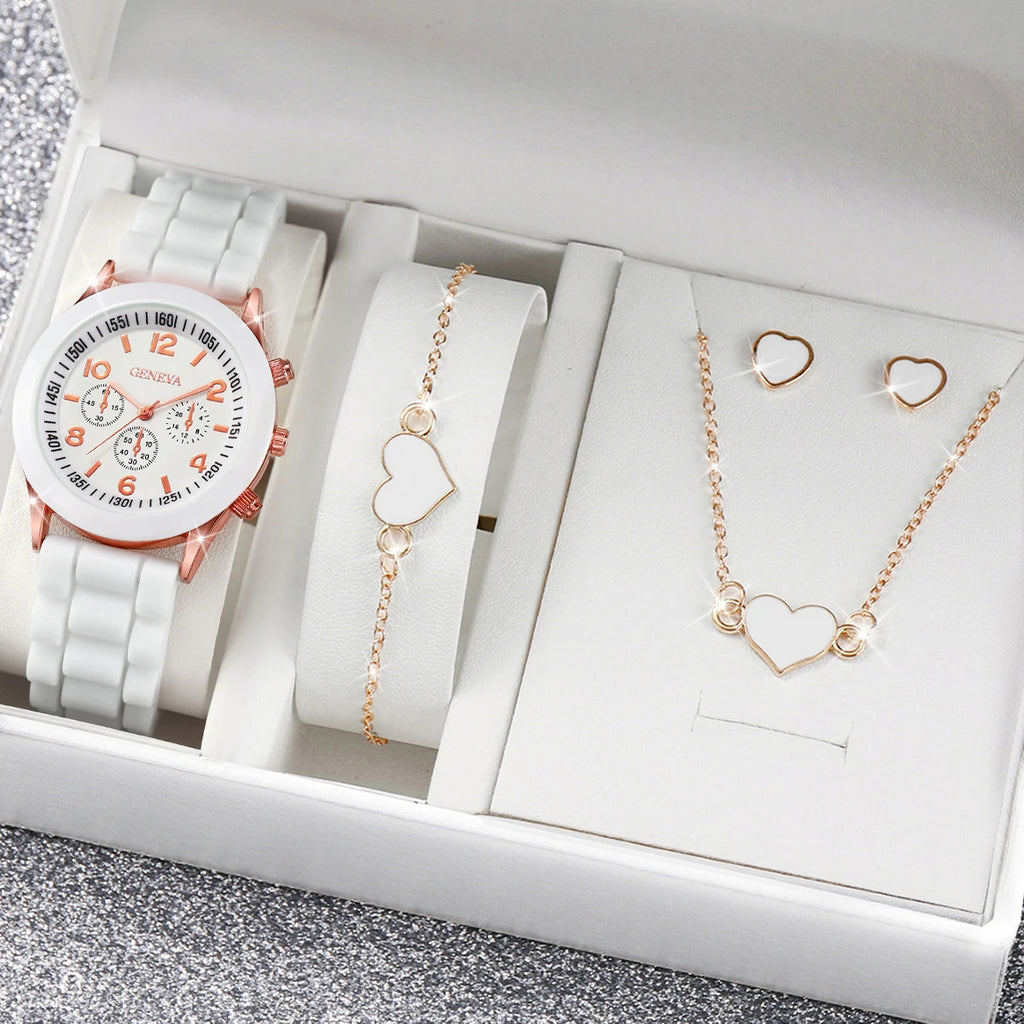 Geneva Heart Watch Set
