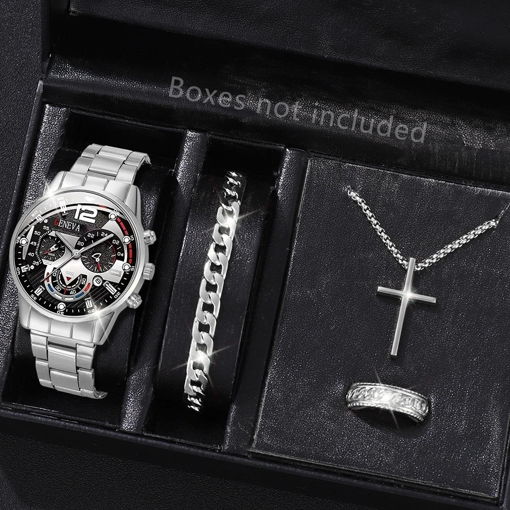 4-Piece Watch & Jewelry Set