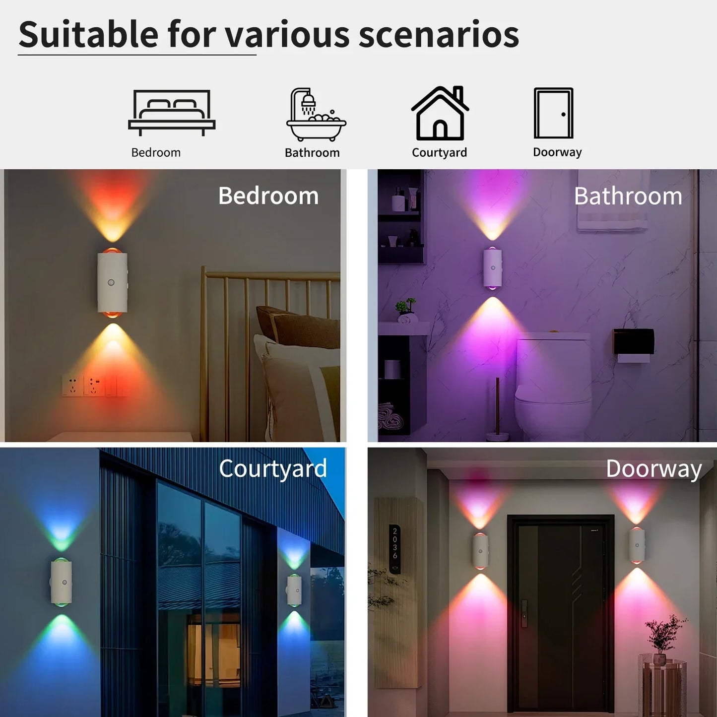 Magnetic LED Motion Sensor Wall Light