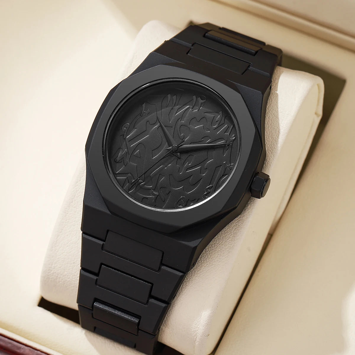 All-Black Arabic Dial Watch