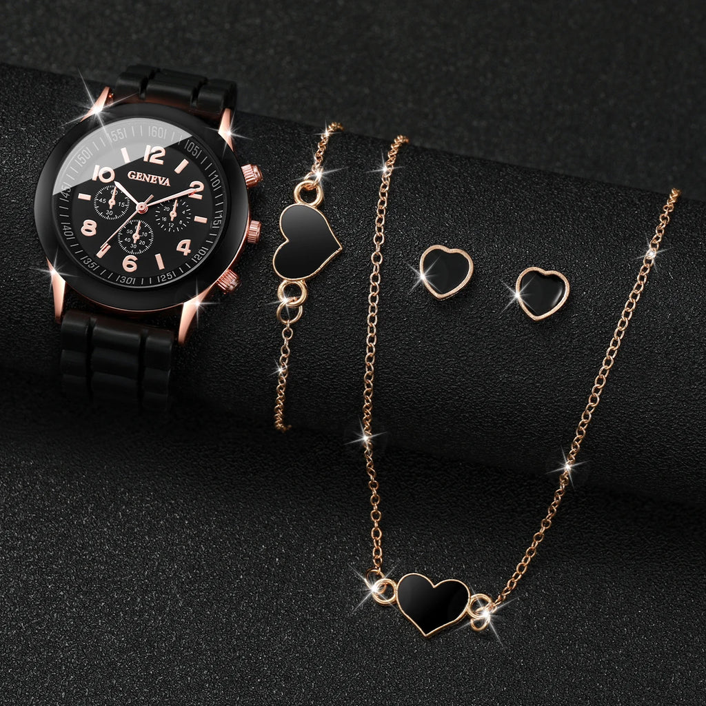 Geneva Heart Watch Set