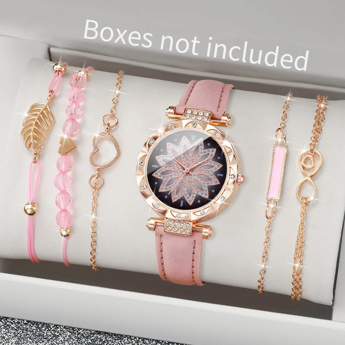 6-Piece Heart Dial Watch Set.