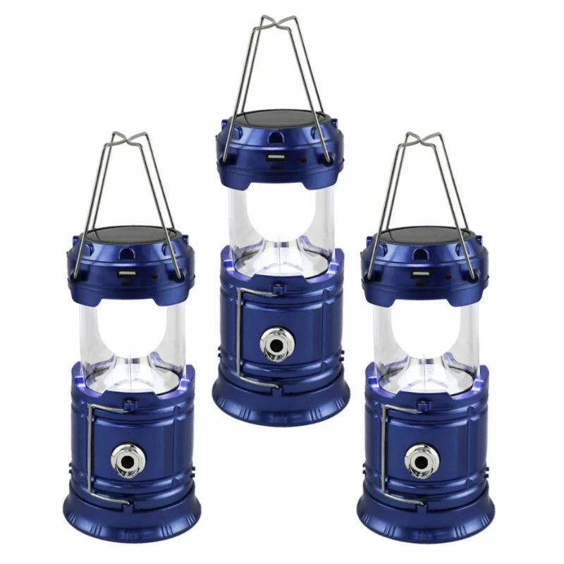 Solar Multifunctional Handheld Camping Lamp Tent Lamp LED Portable Flashlight Portable Waterproof Emergency Powered Work Light