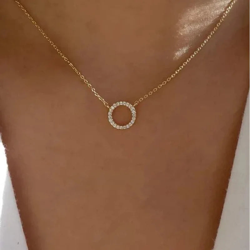Golden Halo Necklace or Aurora Crystal Necklace