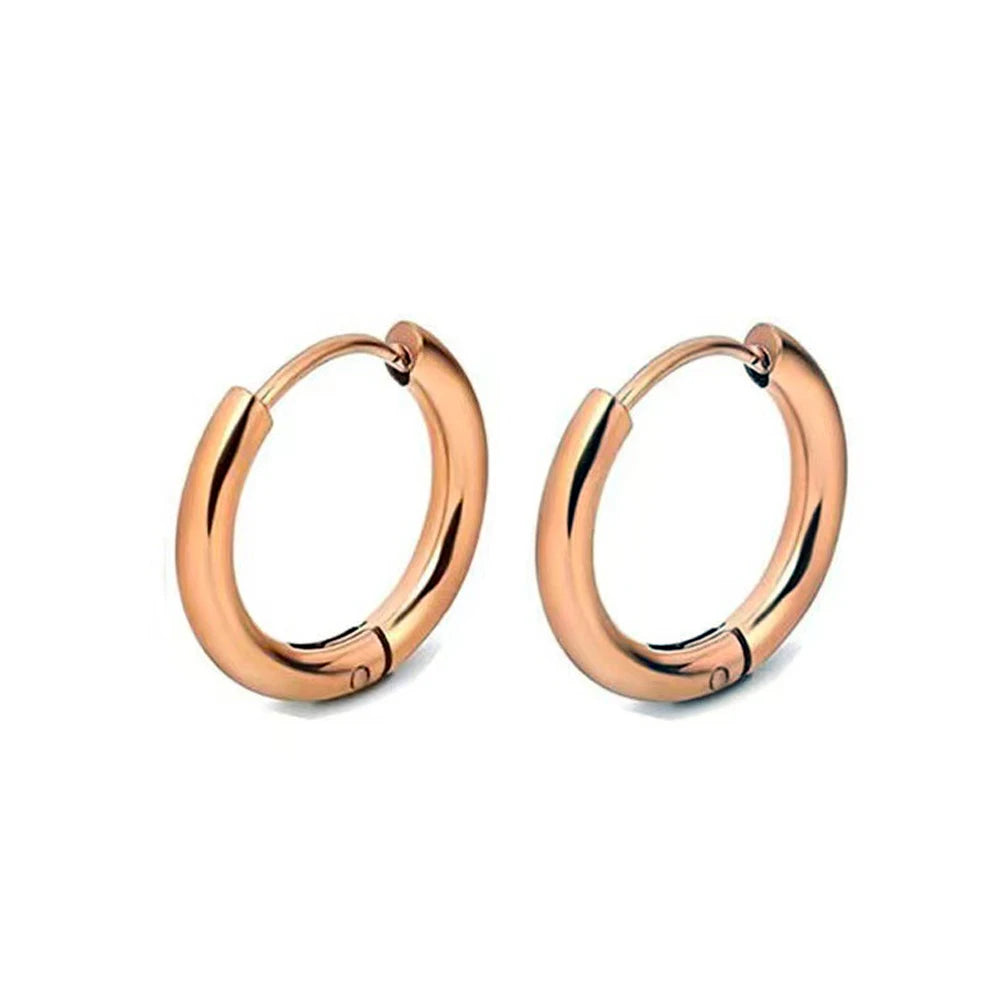 Stainless Steel Minimalist Hoop Earrings