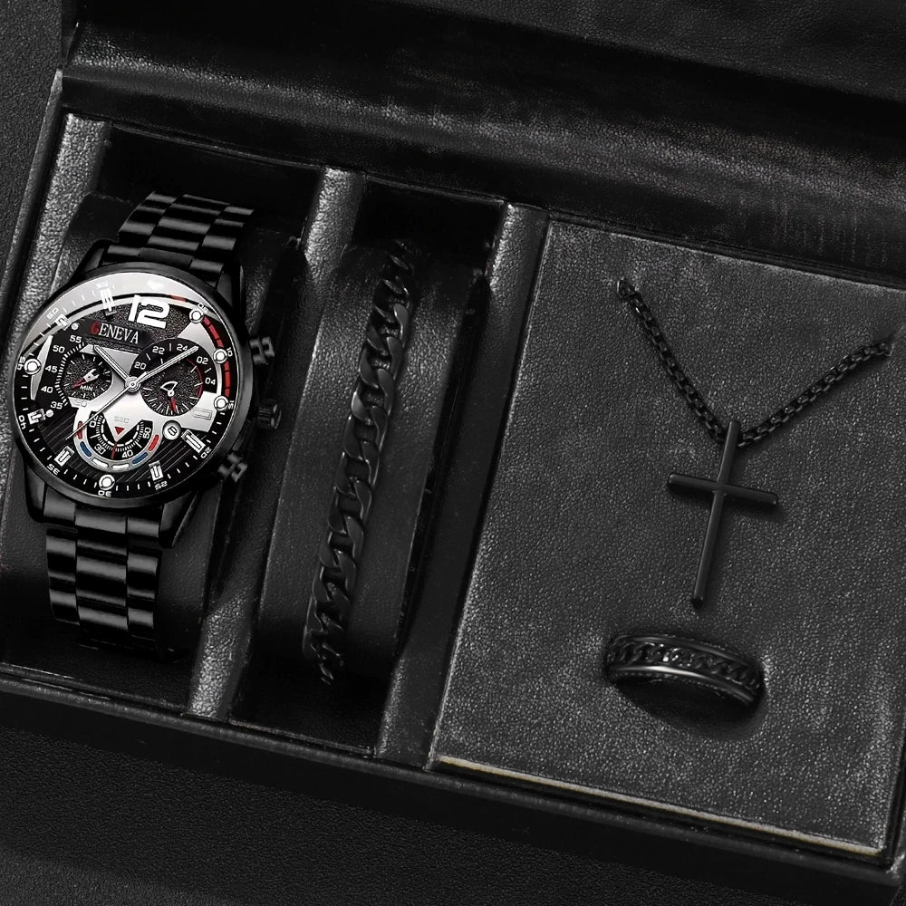 4-Piece Watch & Jewelry Set