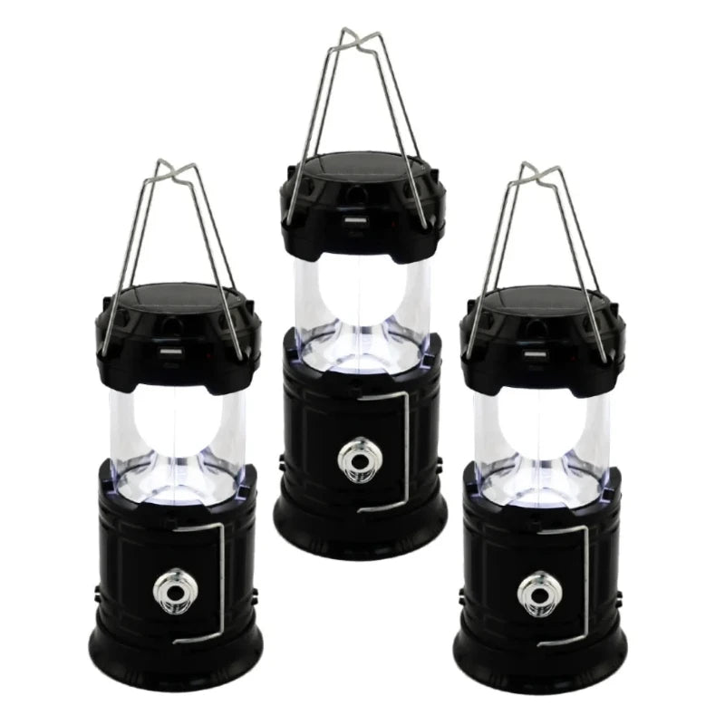 Solar Multifunctional Handheld Camping Lamp Tent Lamp LED Portable Flashlight Portable Waterproof Emergency Powered Work Light