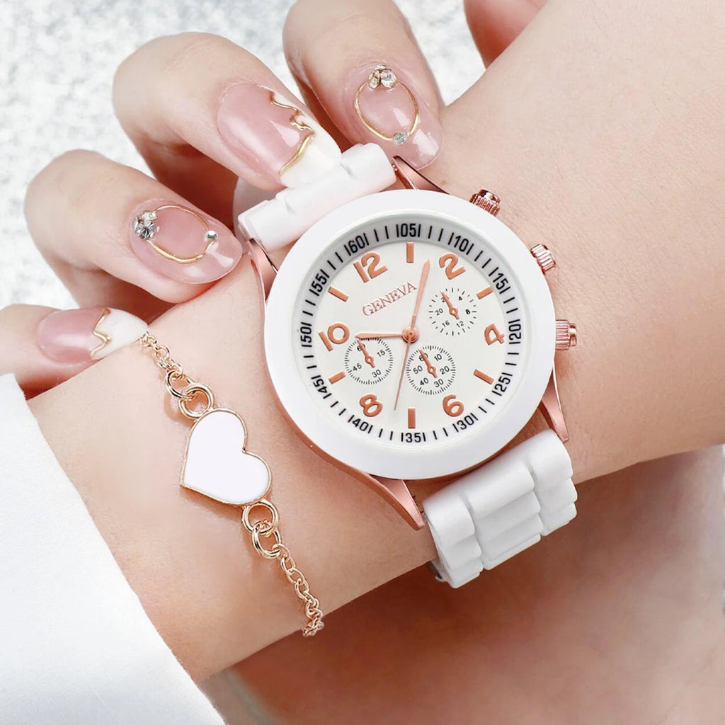 Geneva Heart Watch Set