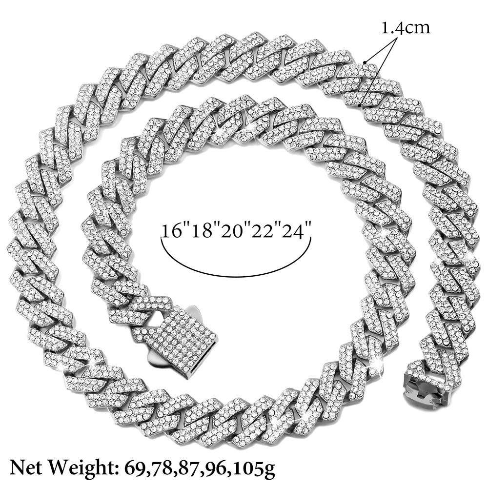 14mm Iced Cuban Chain