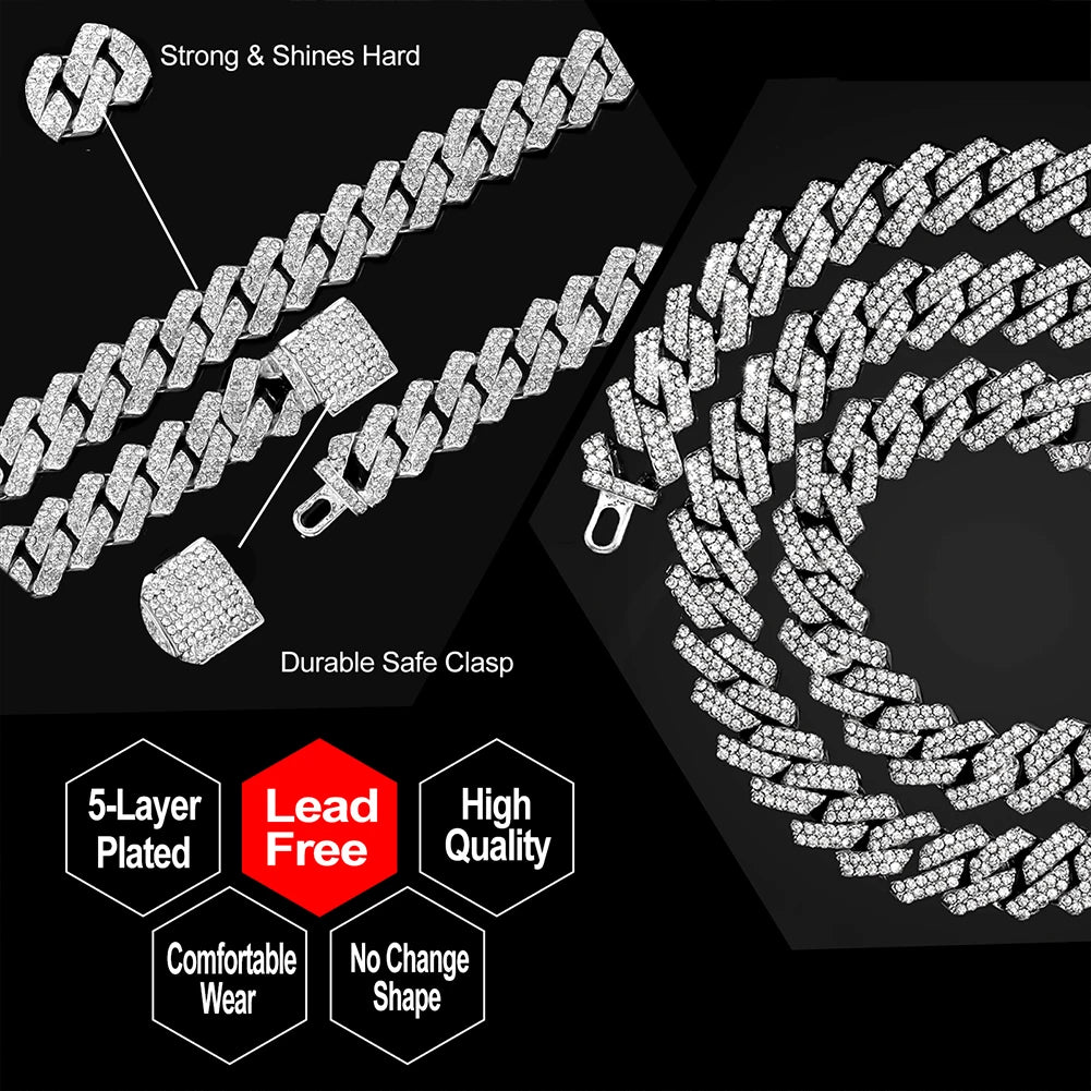14mm Iced Cuban Link Chain