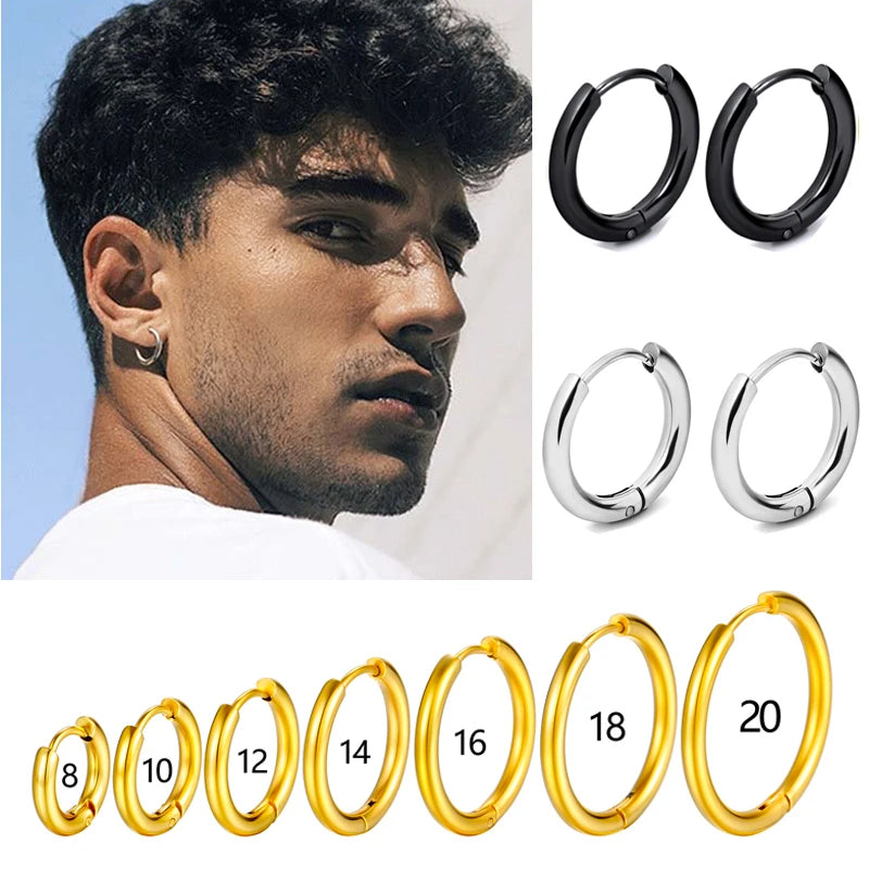 Stainless Steel Minimalist Hoop Earrings