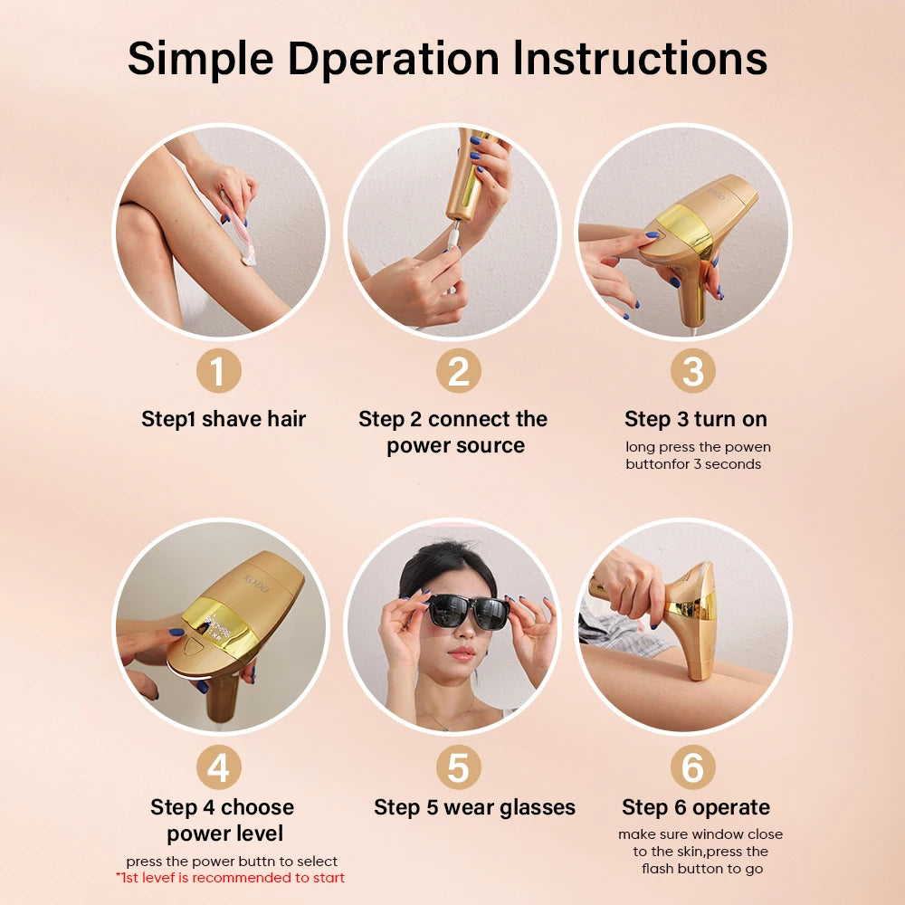 KODO 2026 High-end customization ice Laser Hair removal Laser Epilator Permanent IPL Painless Photoepilator 4 in 1 face and body